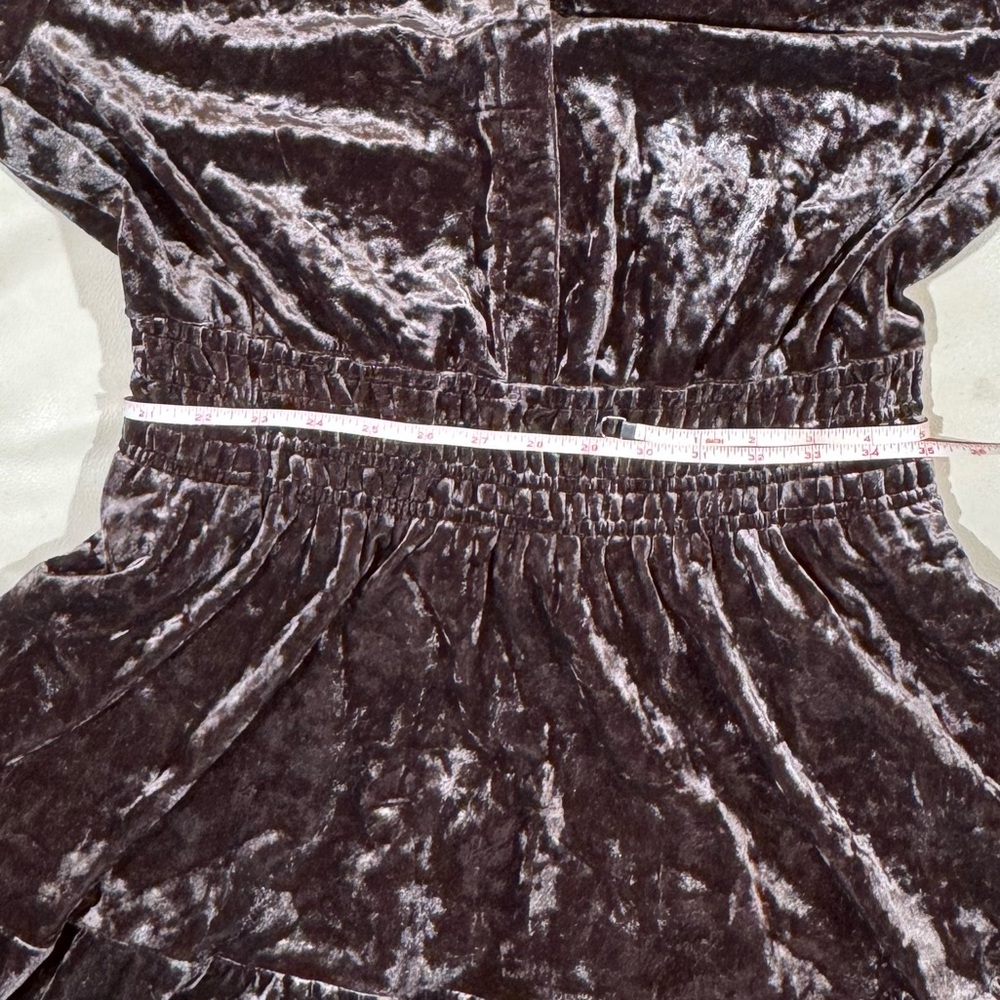 Belle Boho by Kim Gravel Crushed Velvet Tiered Maxi Dress in Espresso - Picture 8 of 9